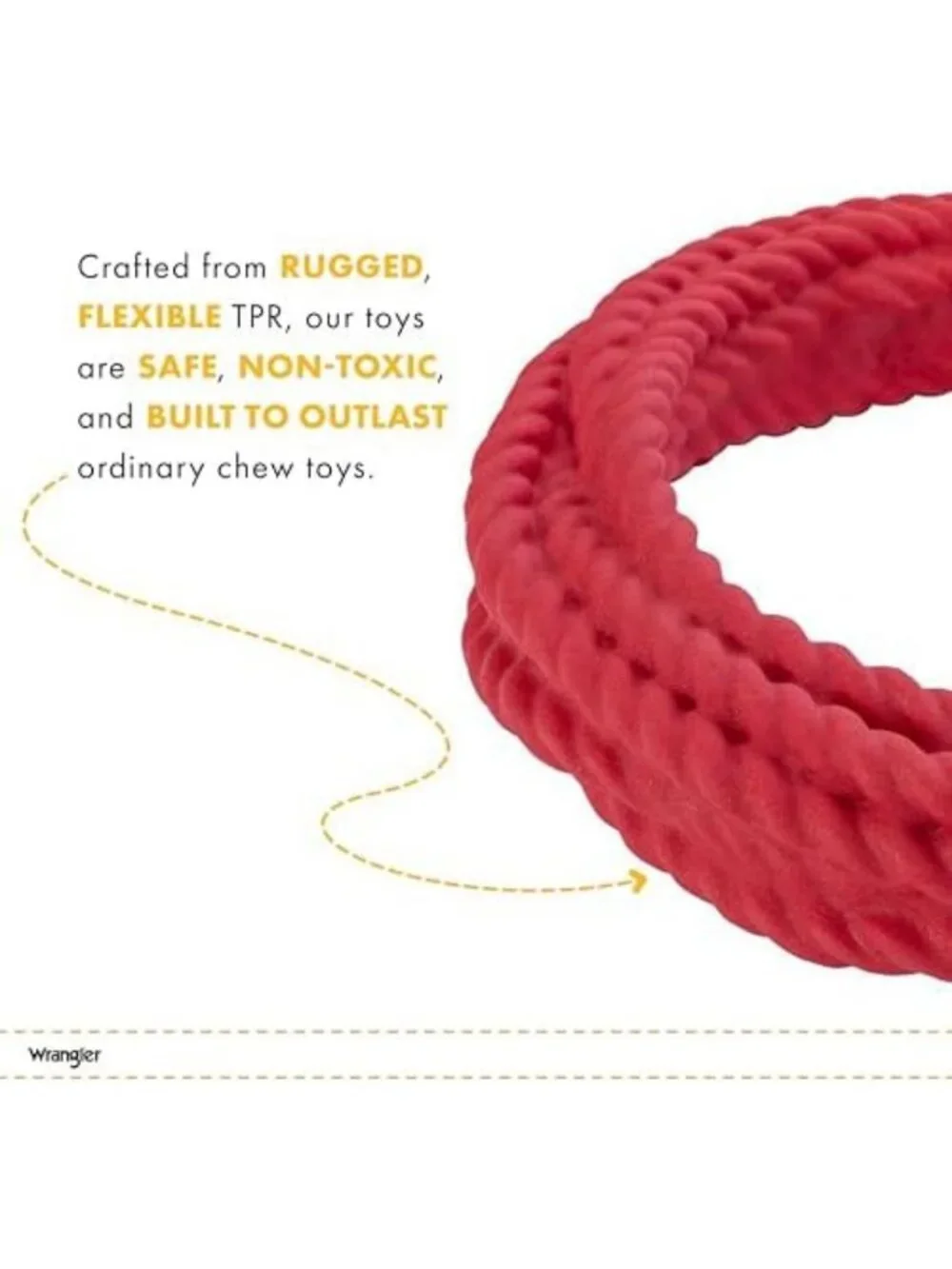Durable Cowboy Rope Dog Toy for Medium to Large Dogs - Tan & Peanut Butter